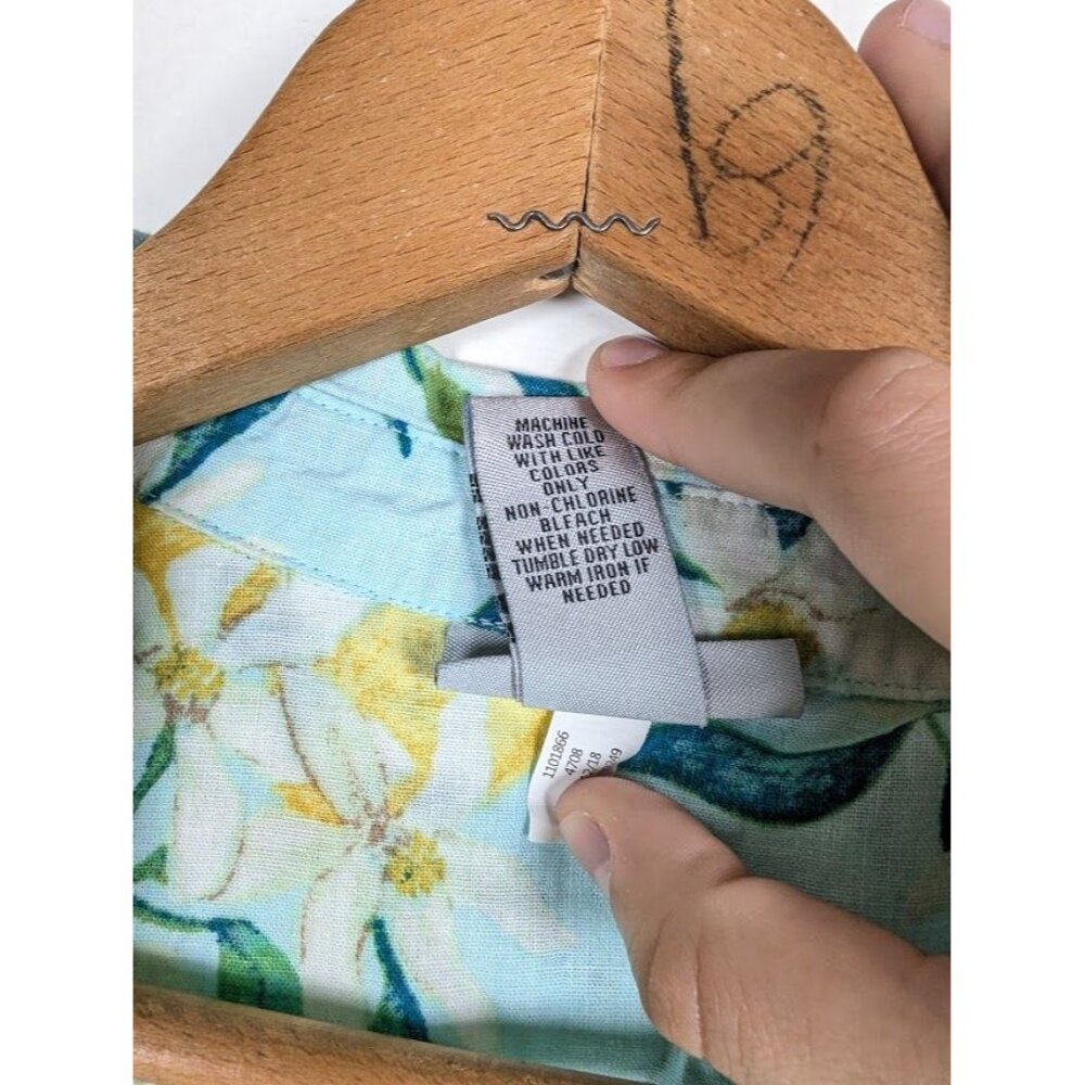 Catherines Button Front Top Size 4x Linen Lagenlo… - image 5